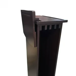 Close up --player desk on the side of a topper stand with a Player Desk Top
